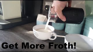 How to Get More Froth from Your Nespresso Coffee Aeroccino  Nespresso tips and help [upl. by Beauregard358]