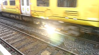 Merseyrail 507 009 making arcs at Birkdale station [upl. by Thanos]